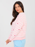 Maglione girocollo con viscosa e lana - CUORICINI - 202175