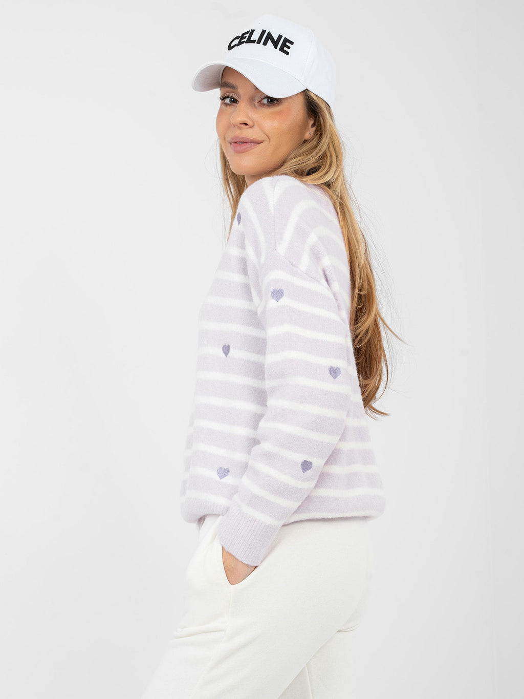 Maglione girocollo con viscosa e lana - CUORICINI - 202175