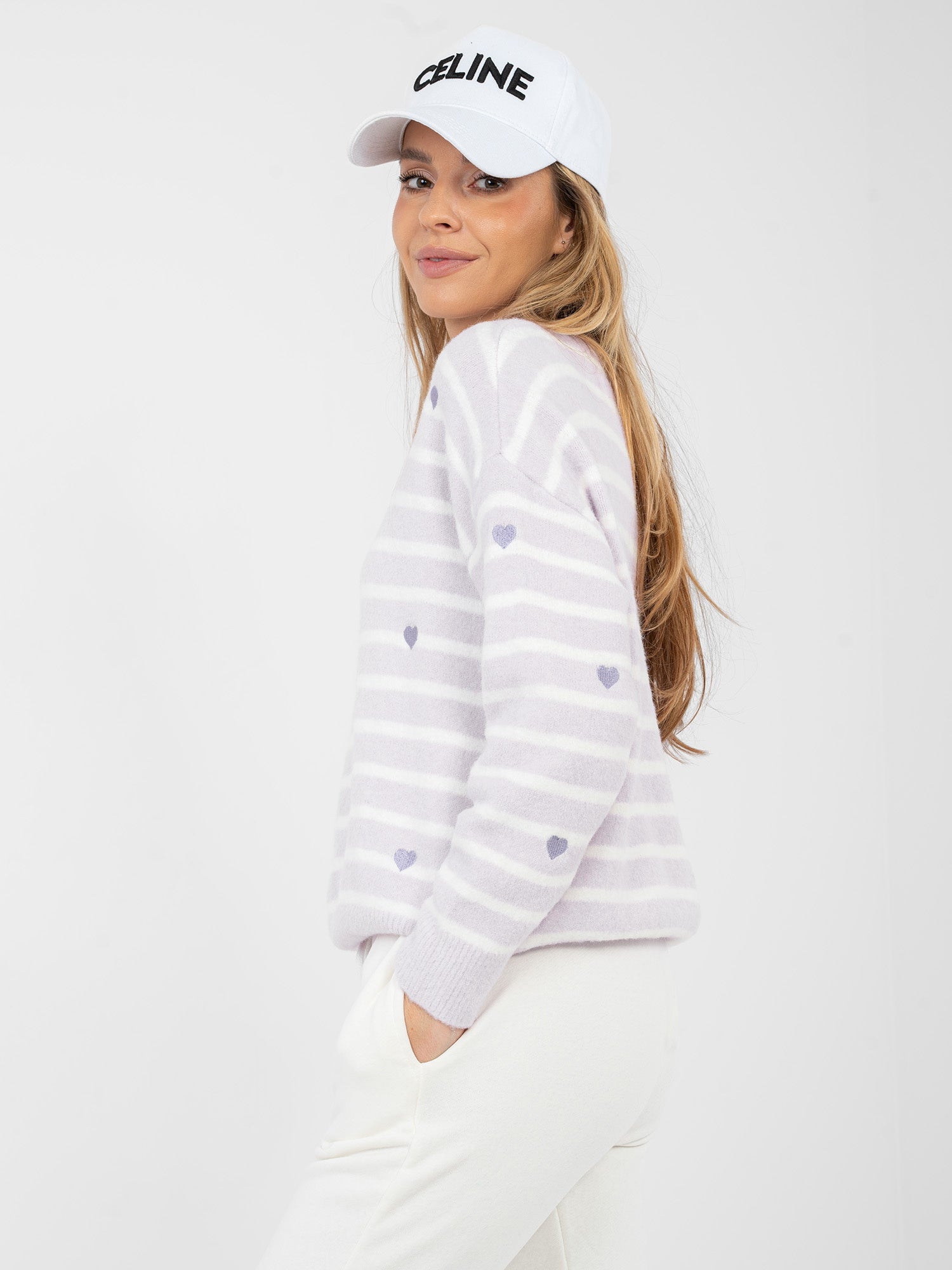 Maglione girocollo con viscosa e lana - CUORICINI - 202175