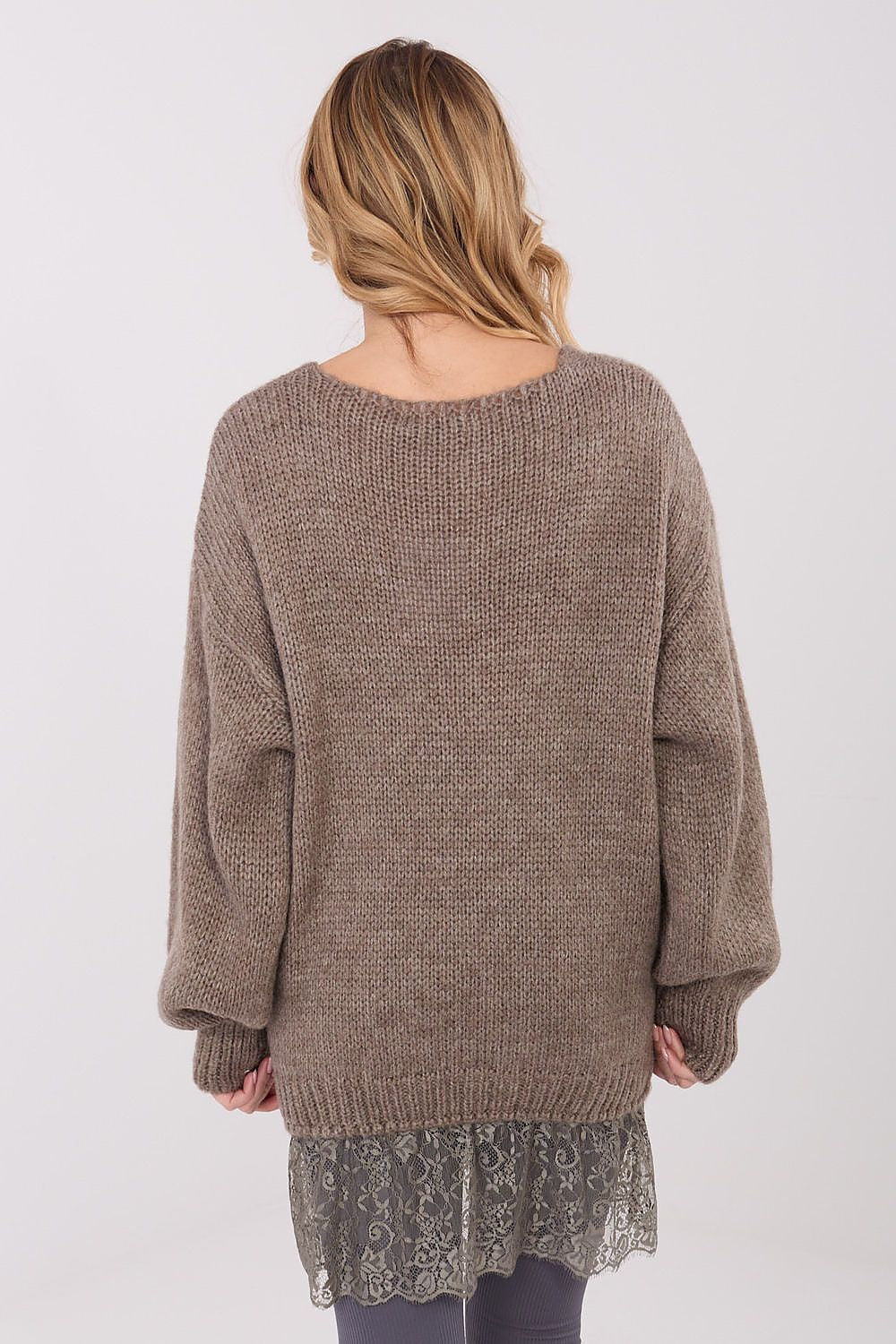 Maglione lungo con pizzo - 221859