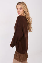 Maglione lungo con pizzo - 221859