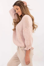 Maglione da donna con balze sulle - 201303