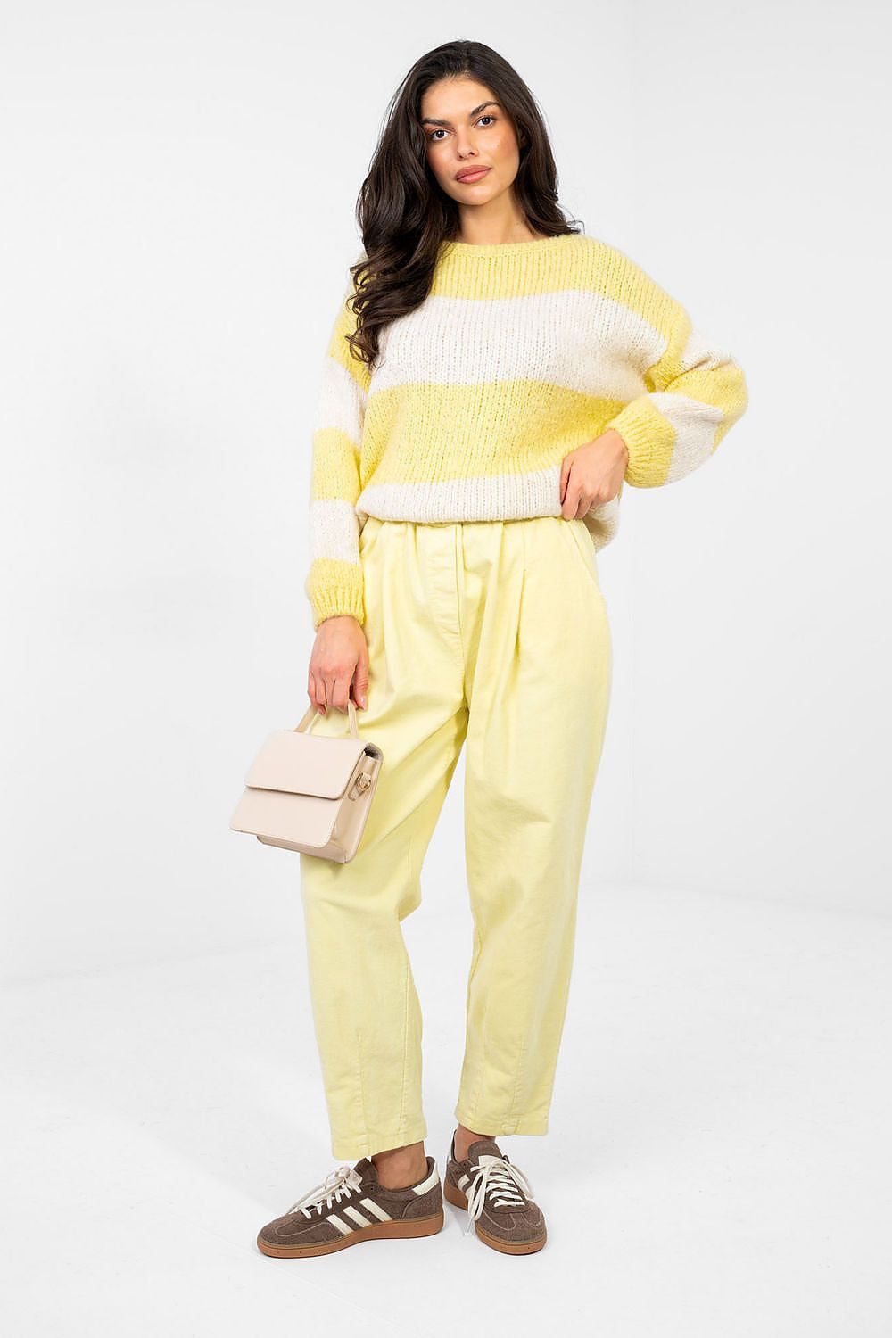 Maglione oversize da donna a righe - 224389