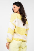 Maglione oversize da donna a righe - 224389