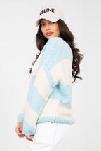 Maglione oversize da donna a righe - 224389