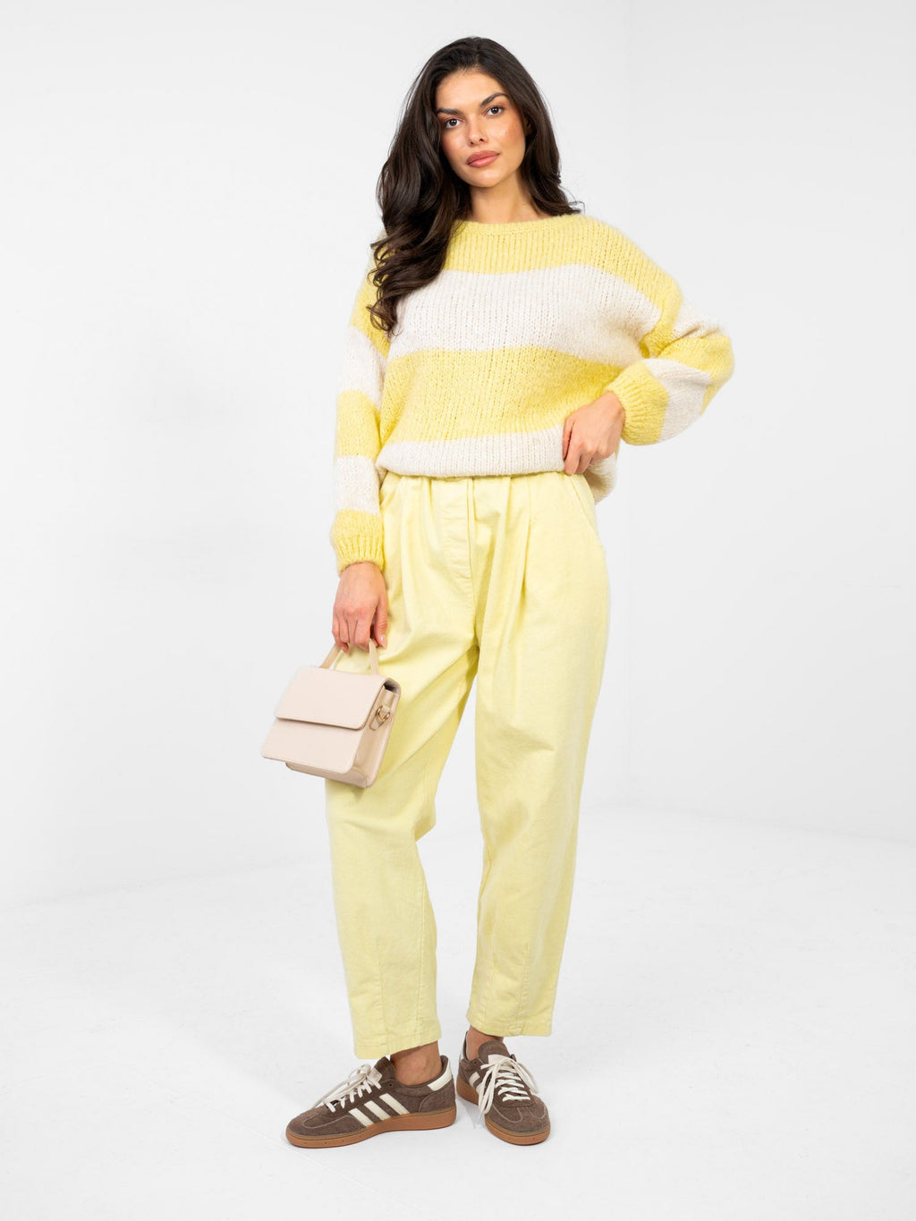 Maglione Oversize a Righe in Misto Lana (Brooklyn)