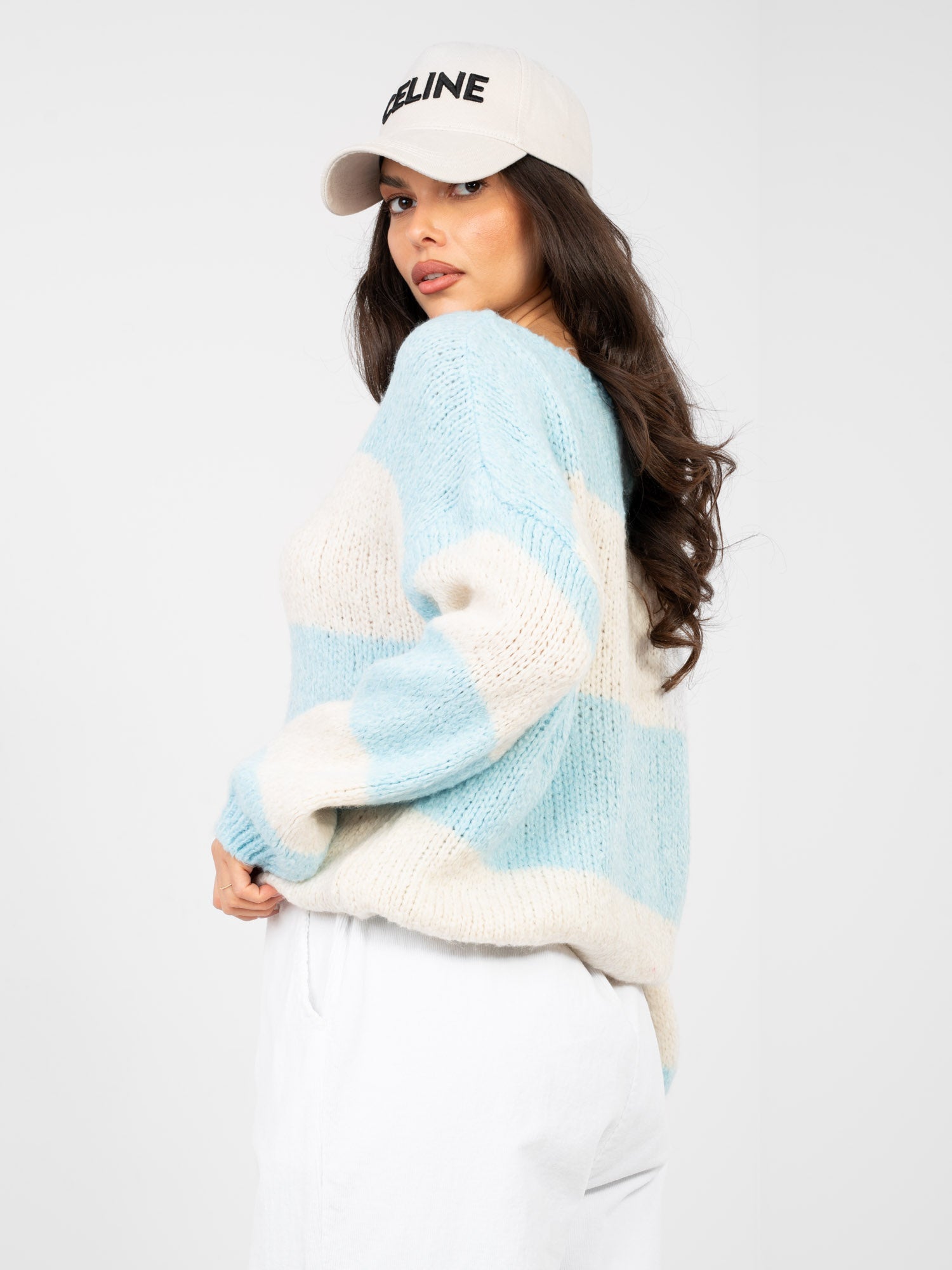 Maglione Oversize a Righe in Misto Lana (Brooklyn)