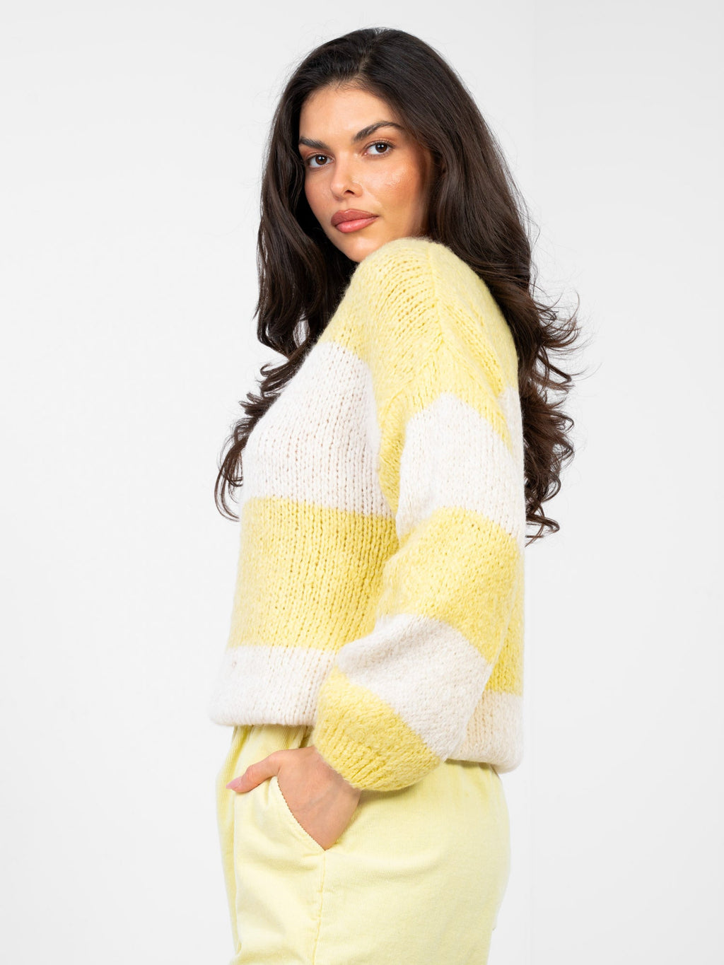 Maglione Oversize a Righe in Misto Lana (Brooklyn)