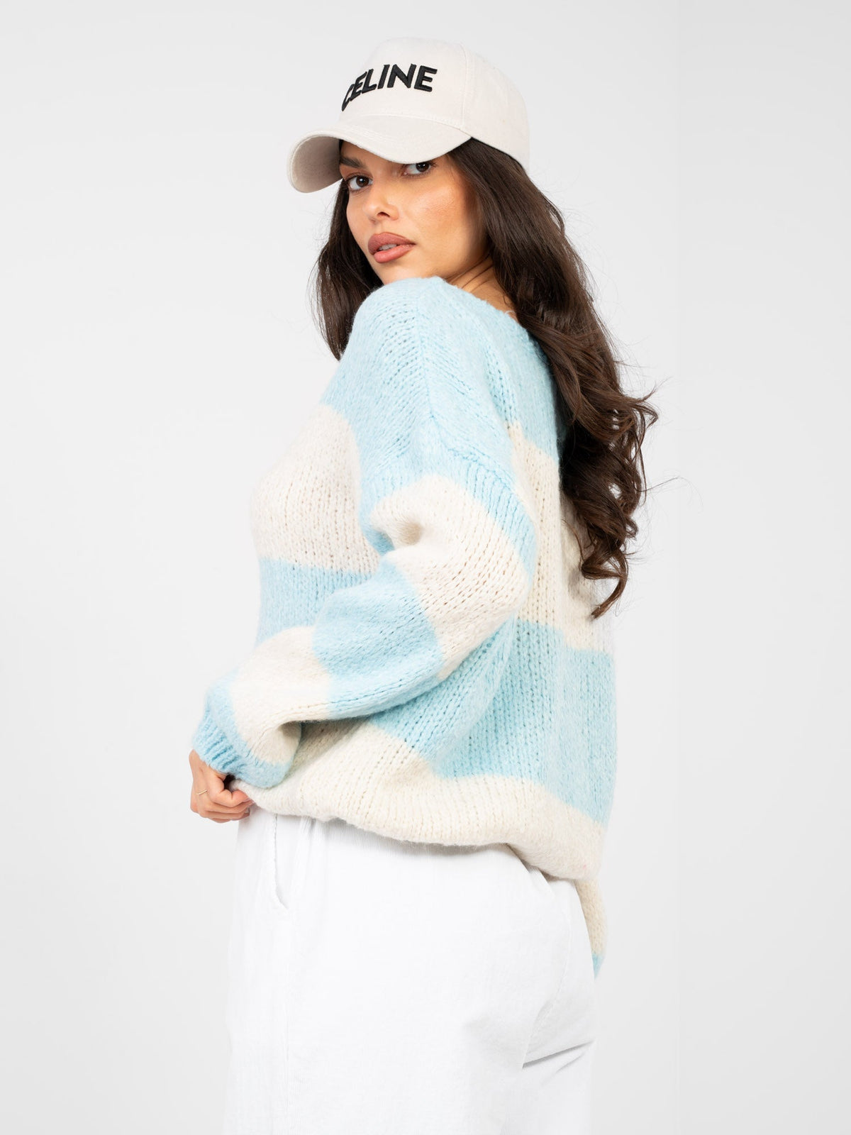 Maglione Oversize a Righe in Misto Lana (Brooklyn)