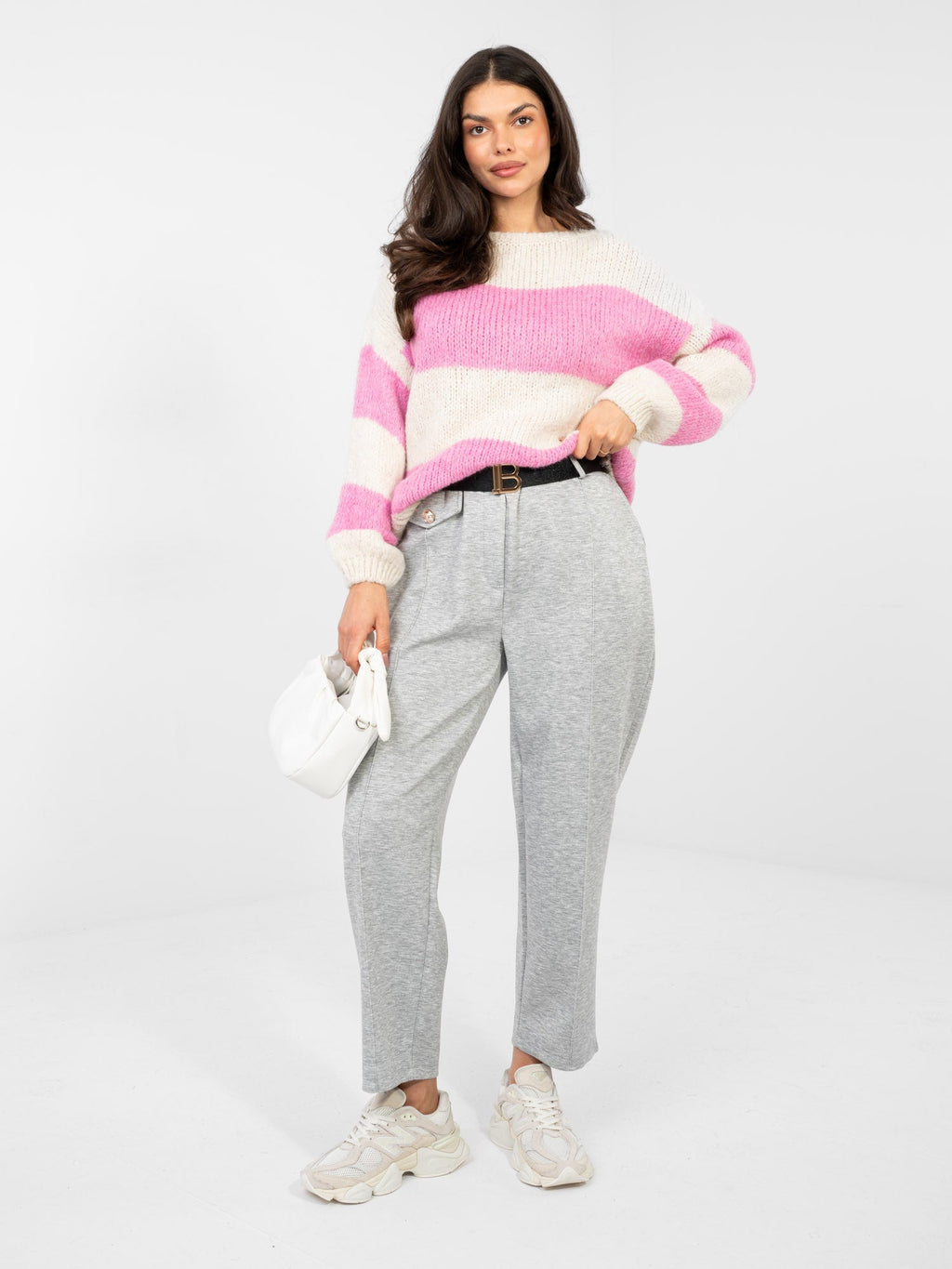 Maglione Oversize a Righe in Misto Lana (Brooklyn)