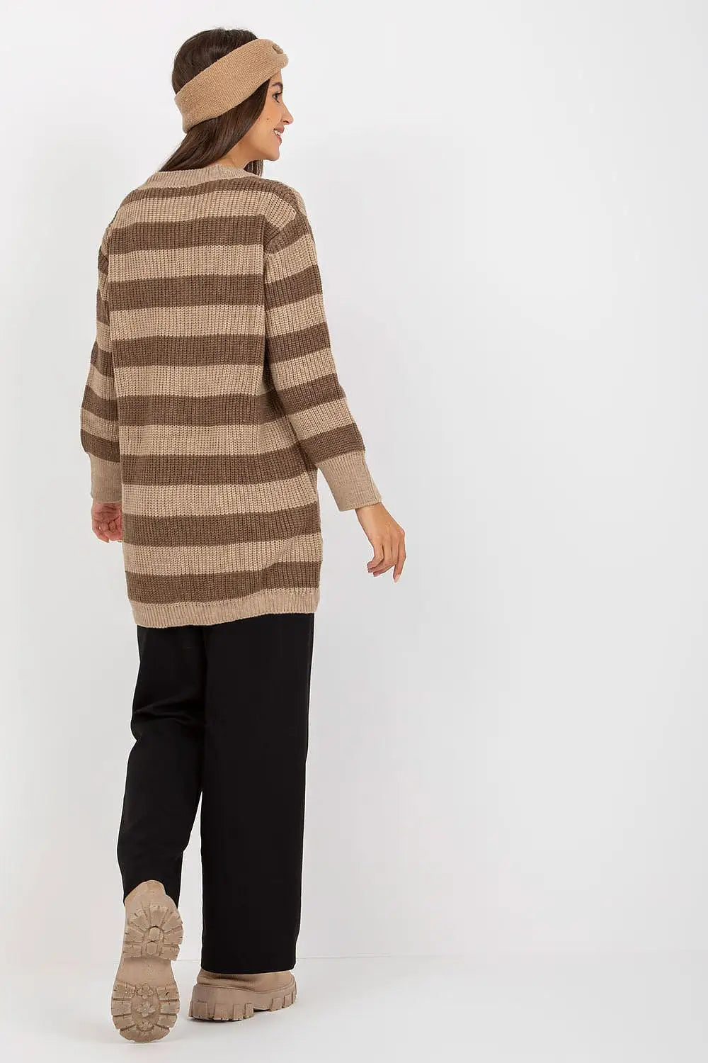 Maglione rigata da donna in misto lana - 170818