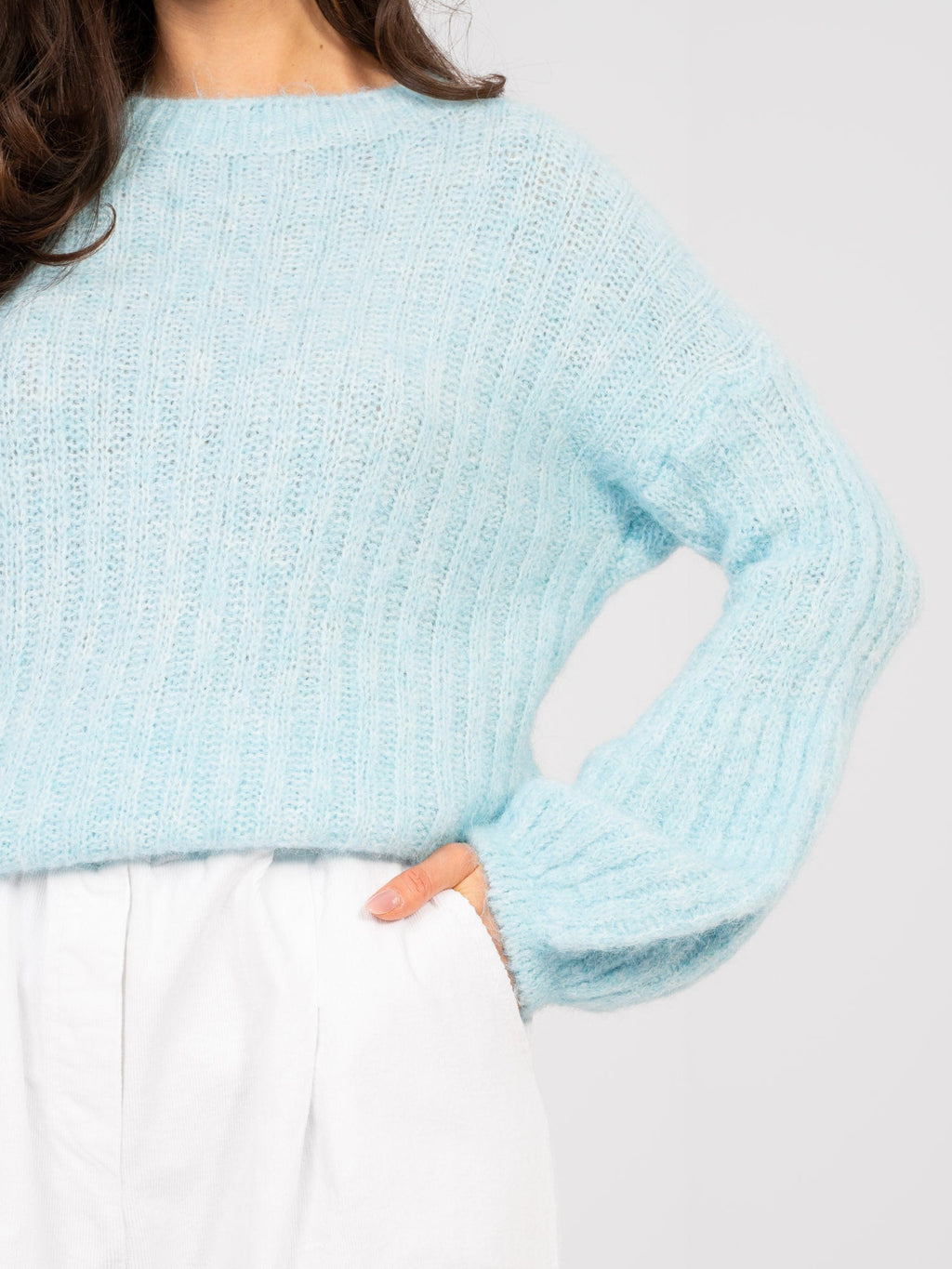 Maglione soffice da donna con maniche lunghe (Ginevra)