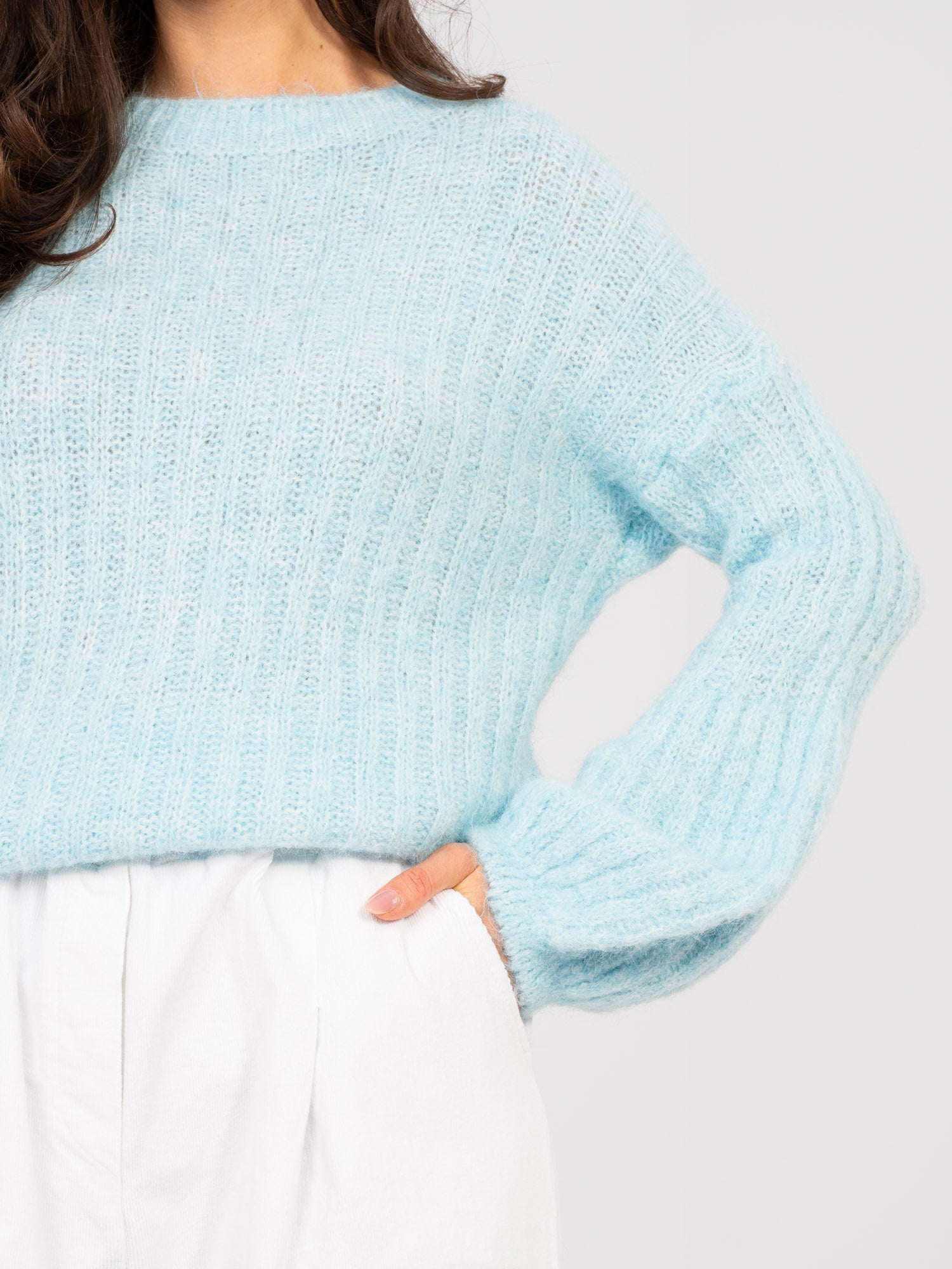 Maglione soffice da donna con maniche lunghe (Ginevra)