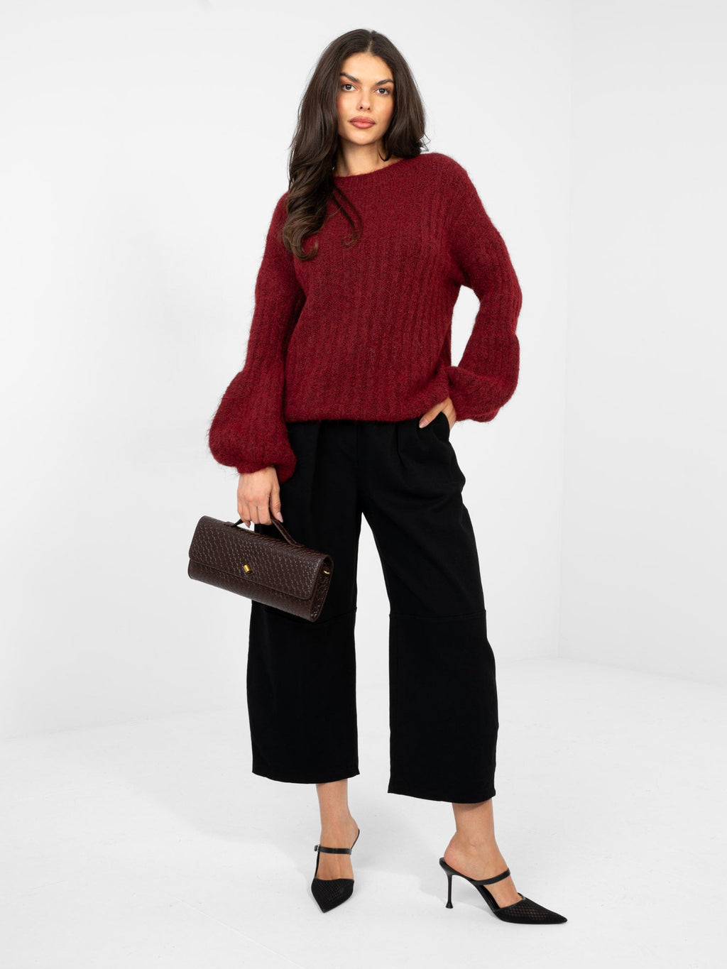 Maglione soffice da donna con maniche lunghe (Ginevra)