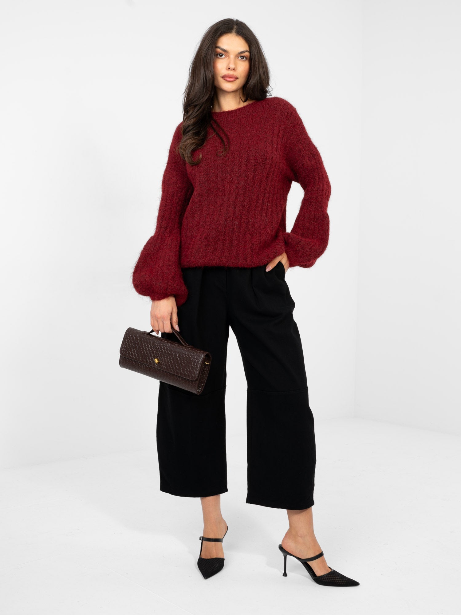 Maglione soffice da donna con maniche lunghe (Ginevra)