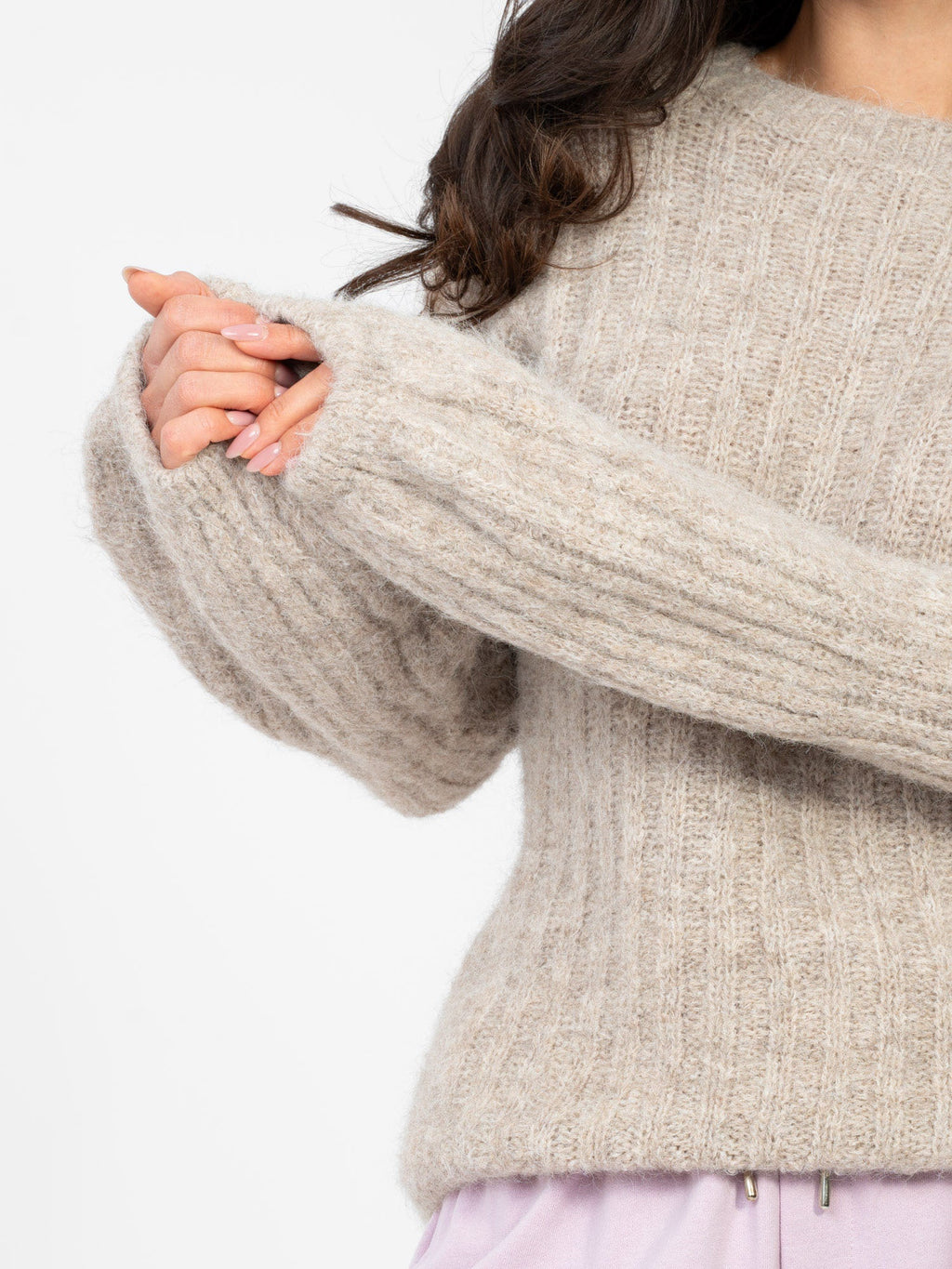 Maglione soffice da donna con maniche lunghe (Ginevra)