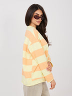 Felpa Light con Scollo a V e Motivo Strisce – Comfort Chic