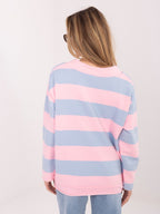 Felpa Light con Scollo a V e Motivo Strisce – Comfort Chic