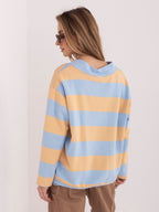 Felpa Light con Scollo a V e Motivo Strisce – Comfort Chic