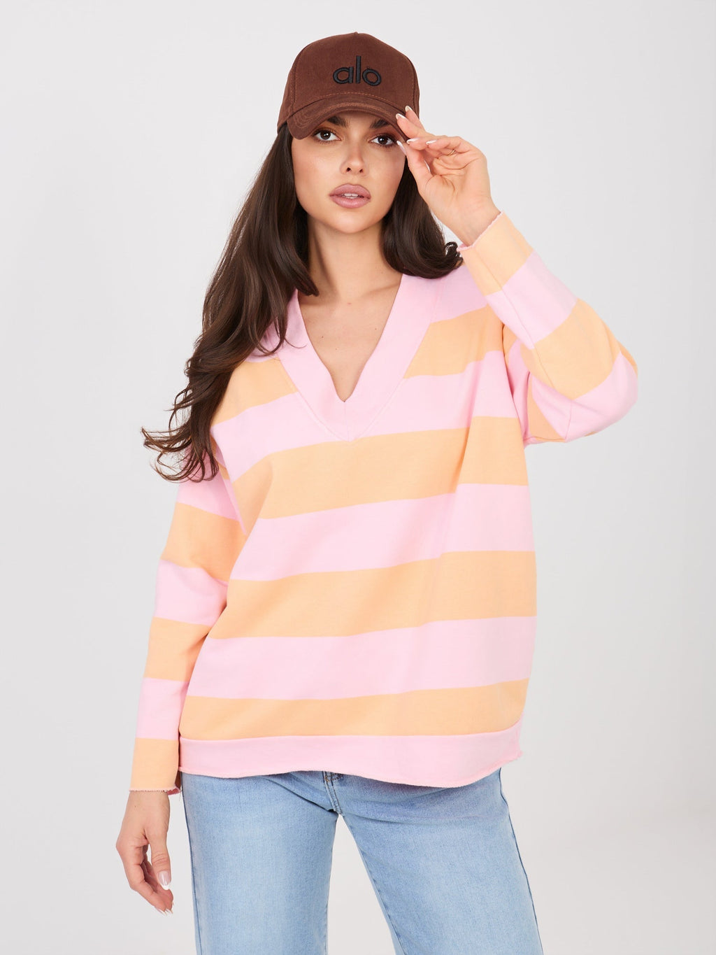 multicolore 2 / ONE SIZE Felpa Light con Scollo a V