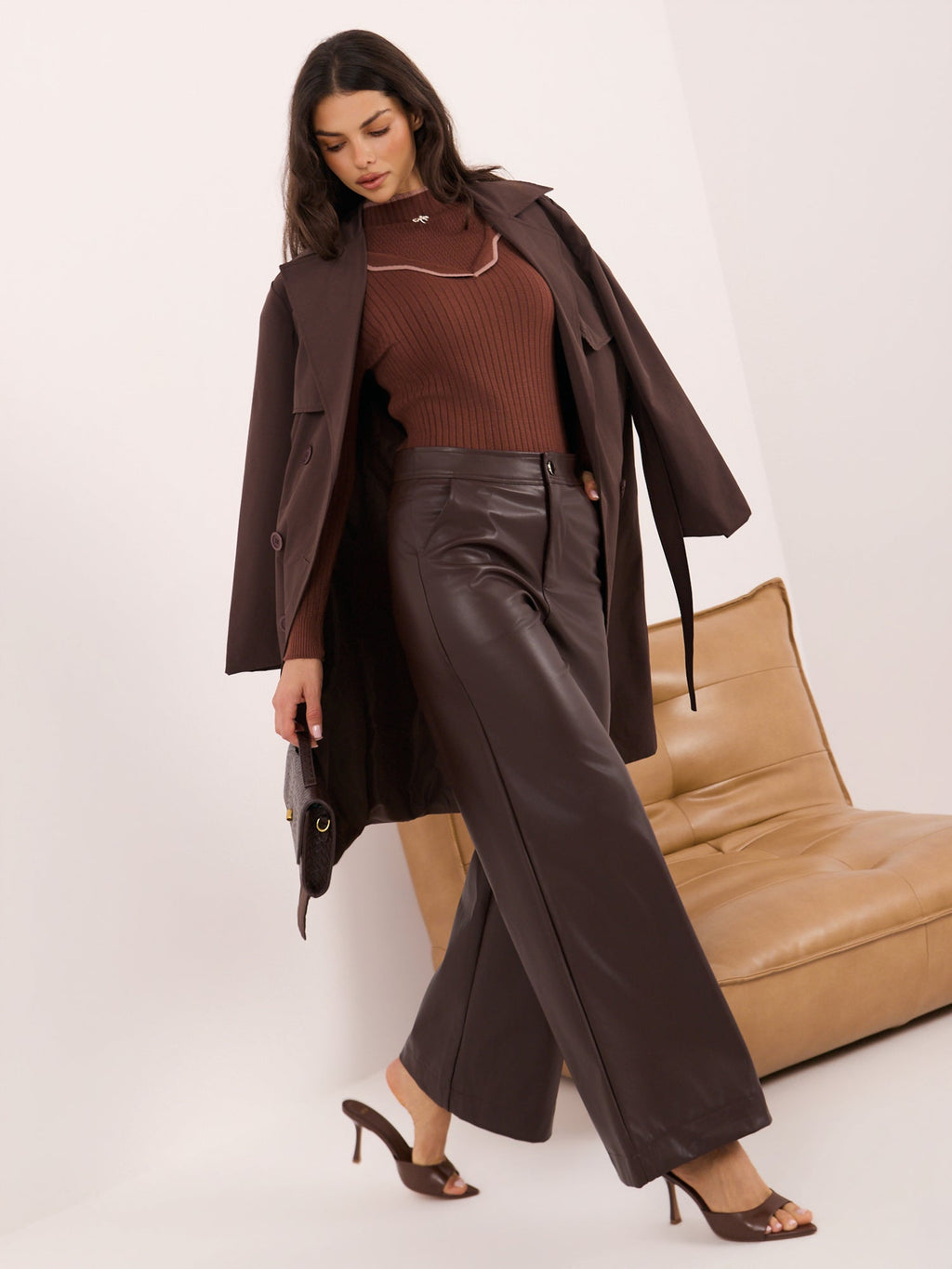 Martine - Maglione Elegante Aderente a Costine con Mezza