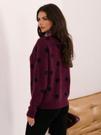 Micaela - Maglione da Donna in Viscosa con Effetto Camicia