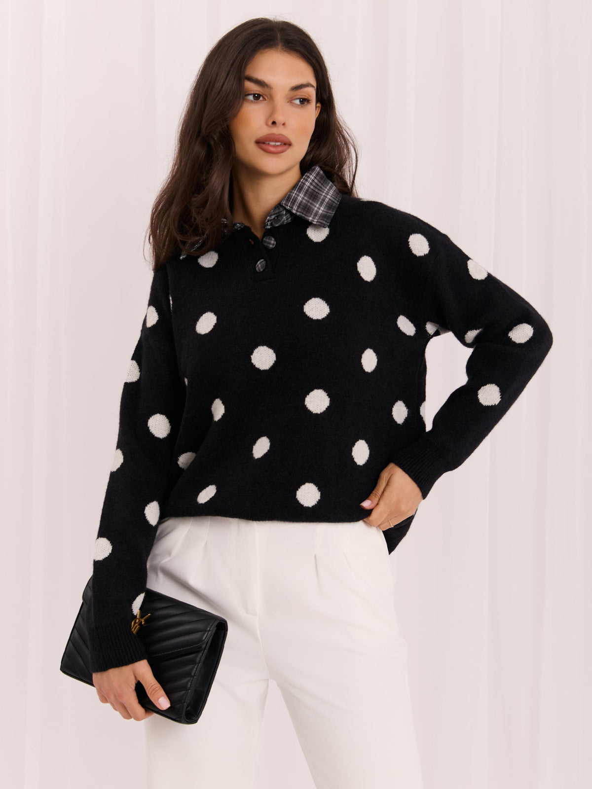 Nero / Taglia unica Micaela - Maglione da Donna in Viscosa