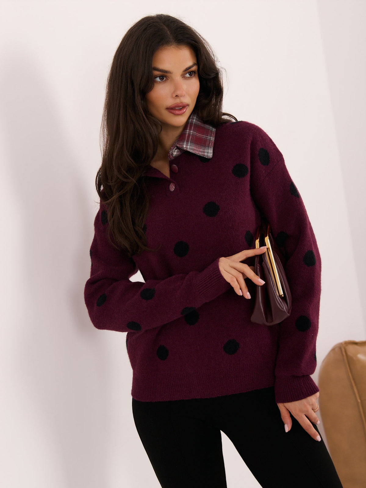 Bordeaux / Taglia unica Micaela - Maglione da Donna