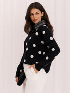 Micaela - Maglione da Donna in Viscosa con Effetto Camicia