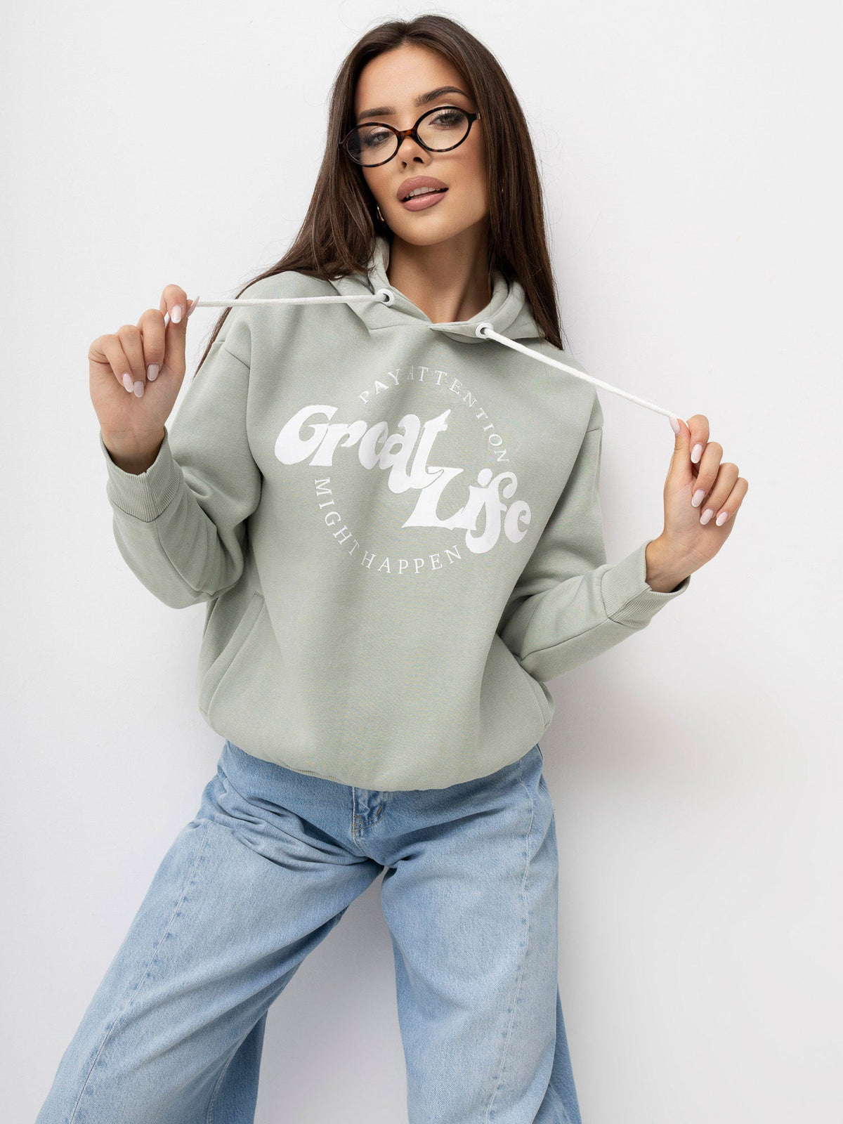 XS / Verde pistacchio Miriam - Felpa Oversize Grigio Chiaro