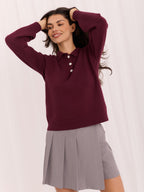 Noemi - Maglia a Polo da Donna in Viscosa con Colletto