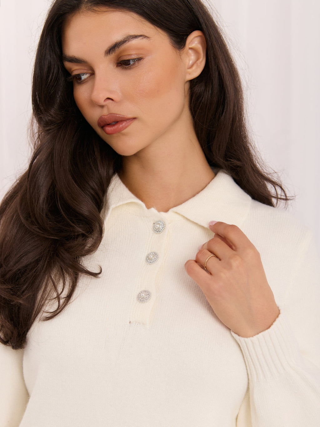 Noemi - Maglia a Polo da Donna in Viscosa con Colletto