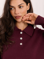 Noemi - Maglia a Polo da Donna in Viscosa con Colletto