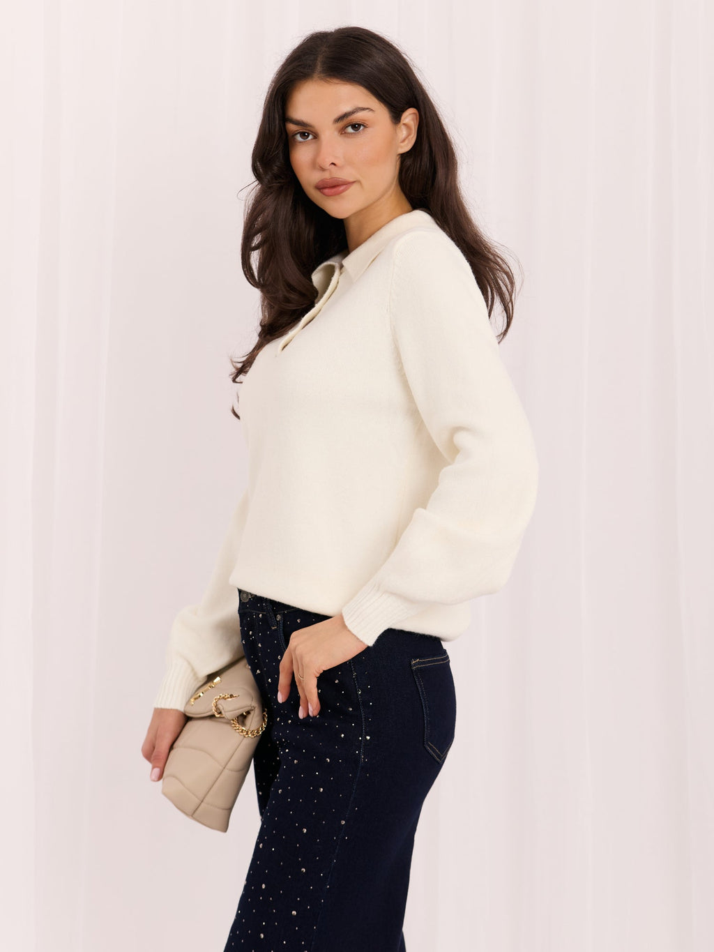 Noemi - Maglia a Polo da Donna in Viscosa con Colletto