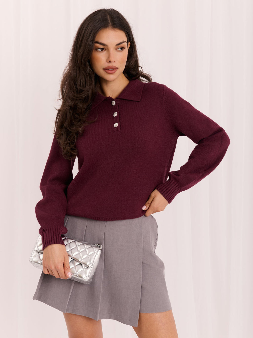 Noemi - Maglia a Polo da Donna in Viscosa con Colletto