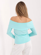 Blusa Fitted con Scollo Off-the-Shoulder in Cotone (Oriana)