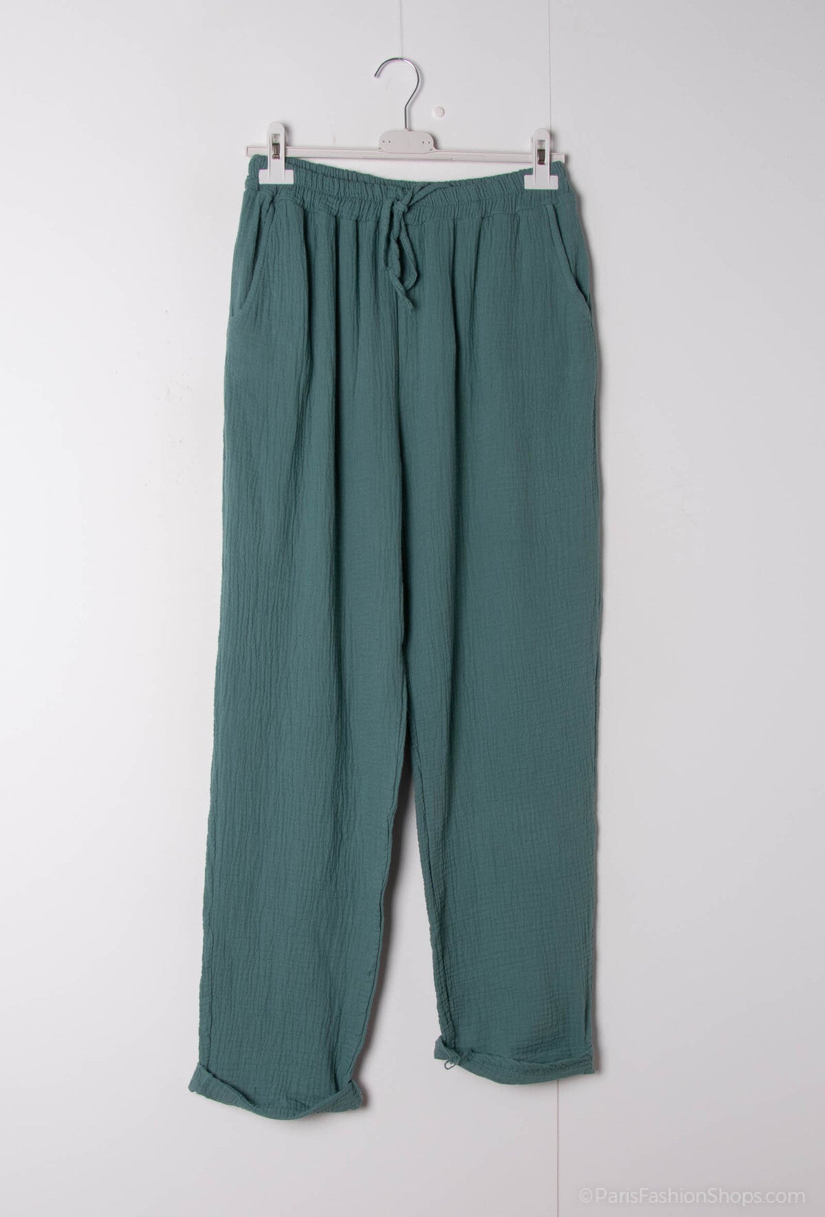 Pantaloni in garza di cotone