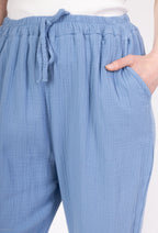 Pantaloni in garza di cotone