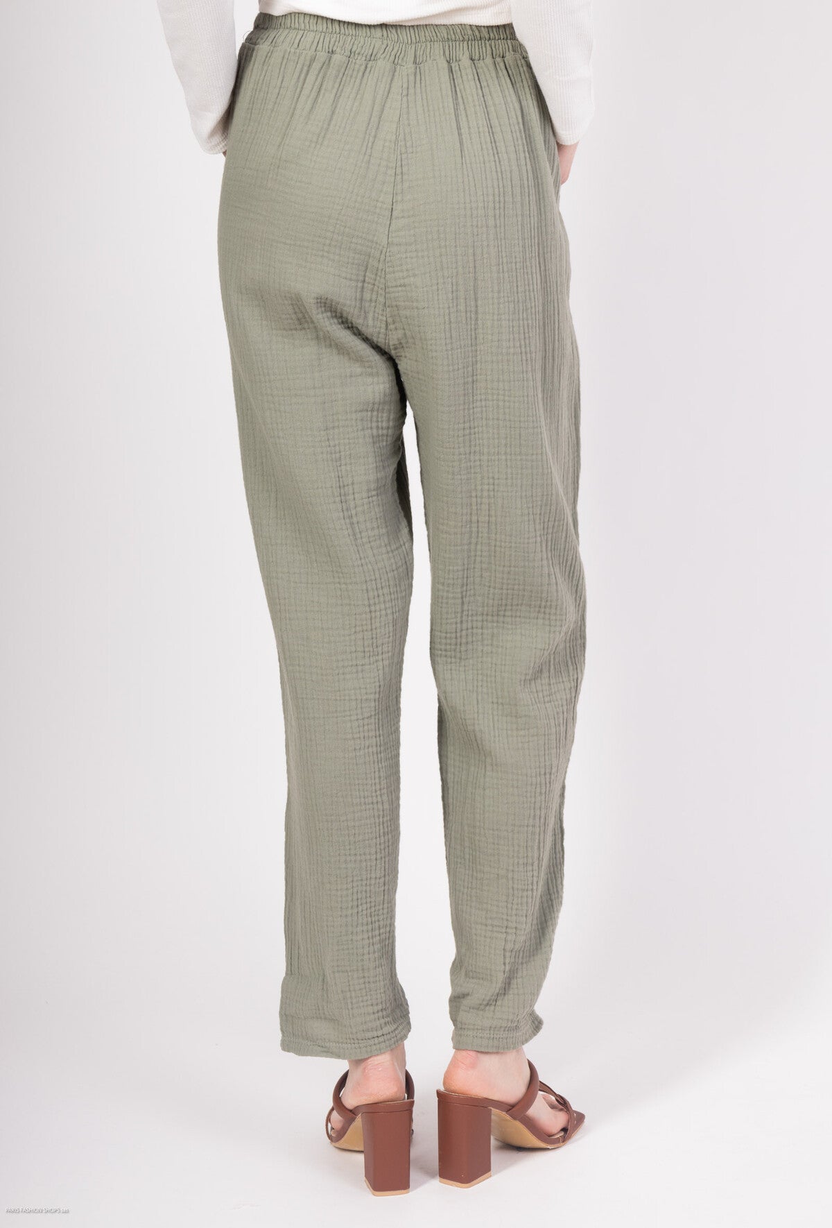 Pantaloni in garza di cotone