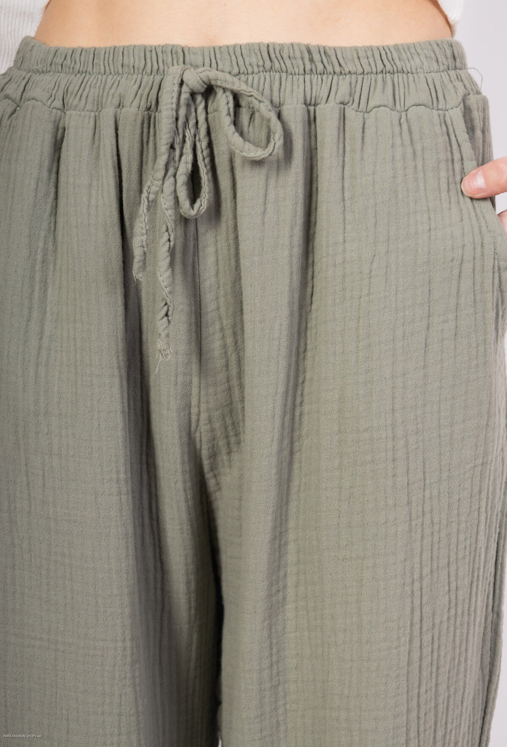 Pantaloni in garza di cotone