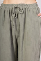Pantaloni in garza di cotone