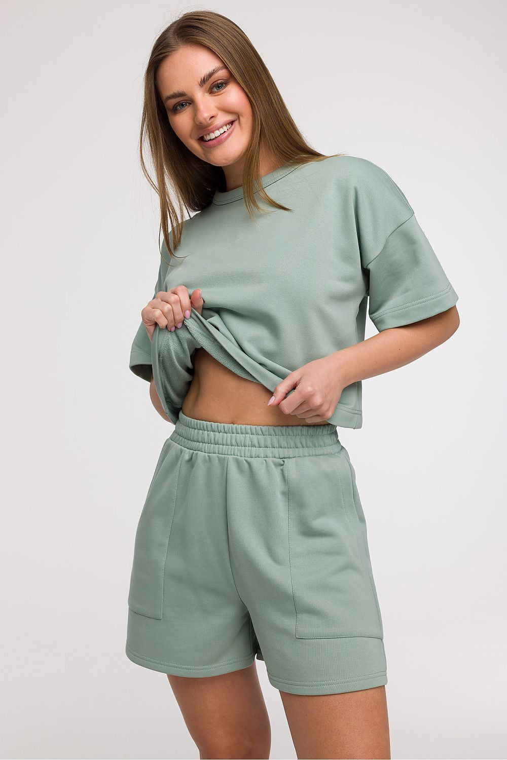 Verde / S Pantaloncini in felpa da donna - LEISURE - 211513