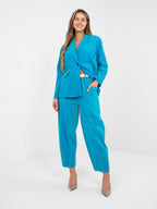 Pantaloni Carrot in Velluto a Coste con Cintura – Made