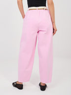 Pantaloni Carrot in Velluto a Coste con Cintura – Made
