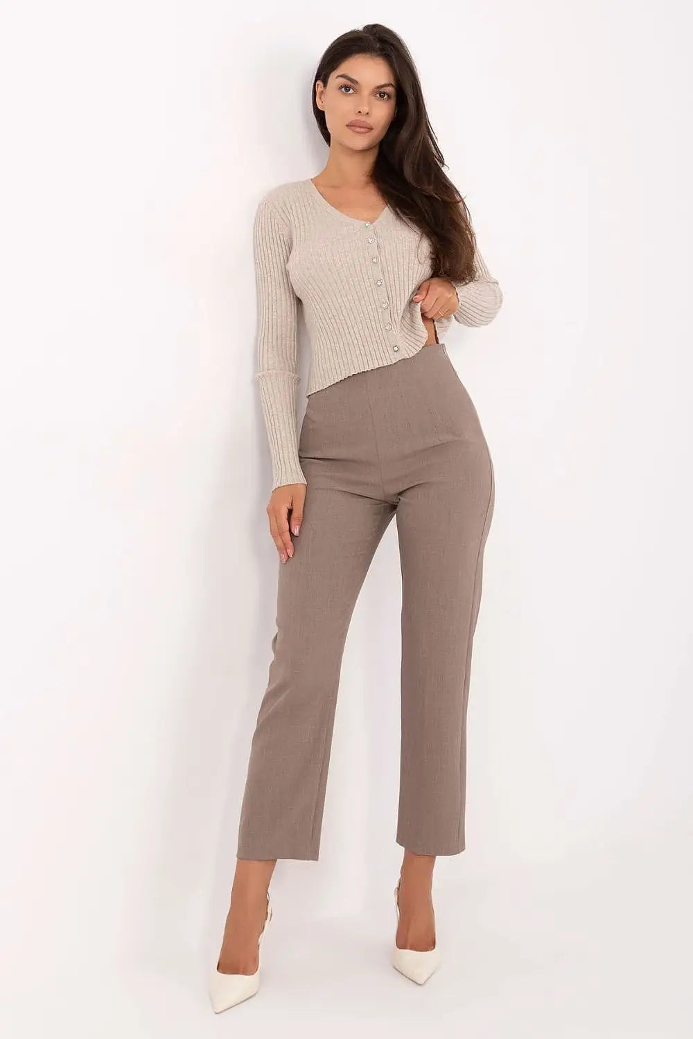 Pantaloni da donna a vita alta - 216742