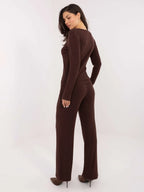 Pantaloni da donna in maglia a coste - 221379