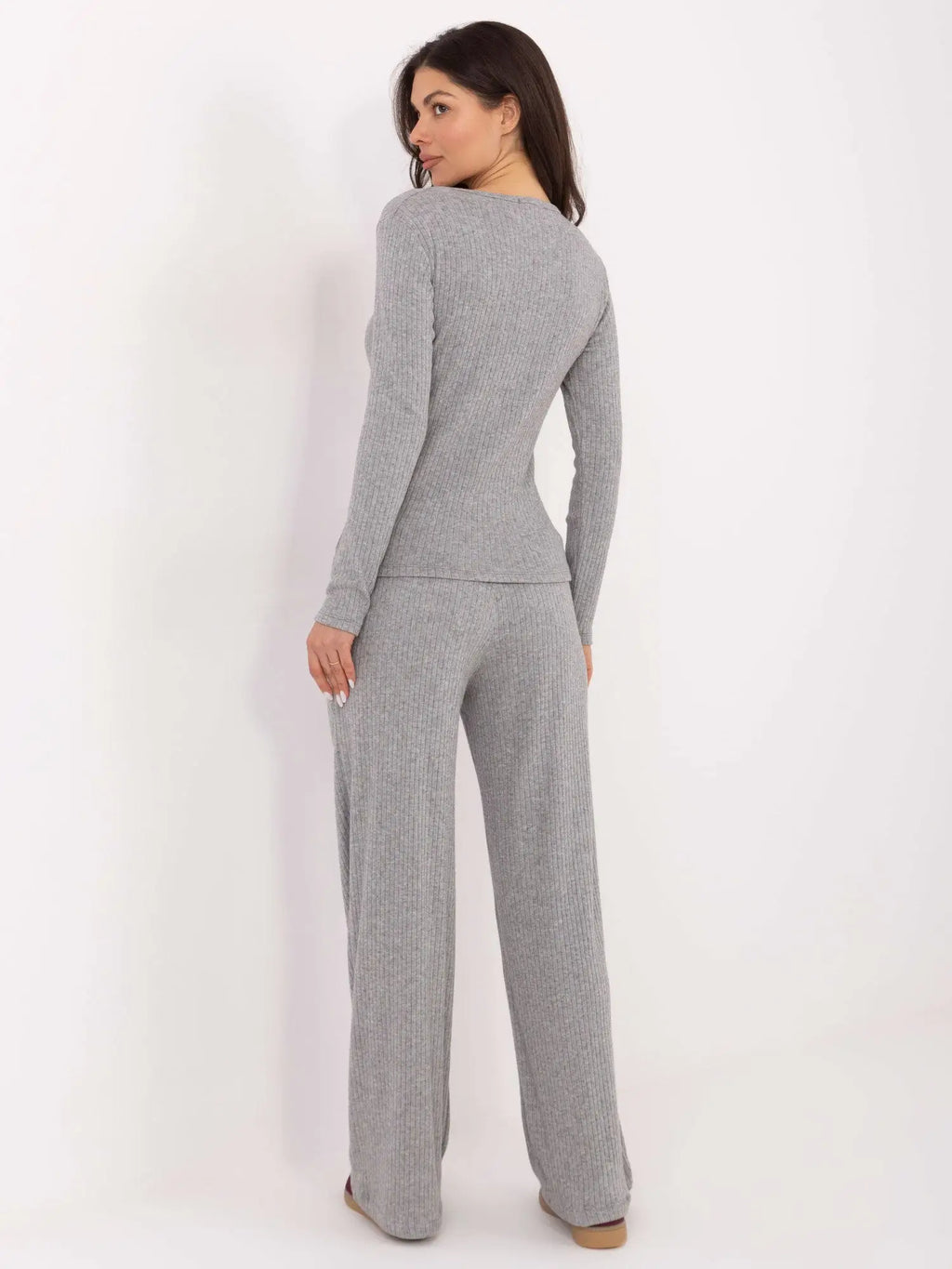 Pantaloni da donna in maglia a coste - 221379