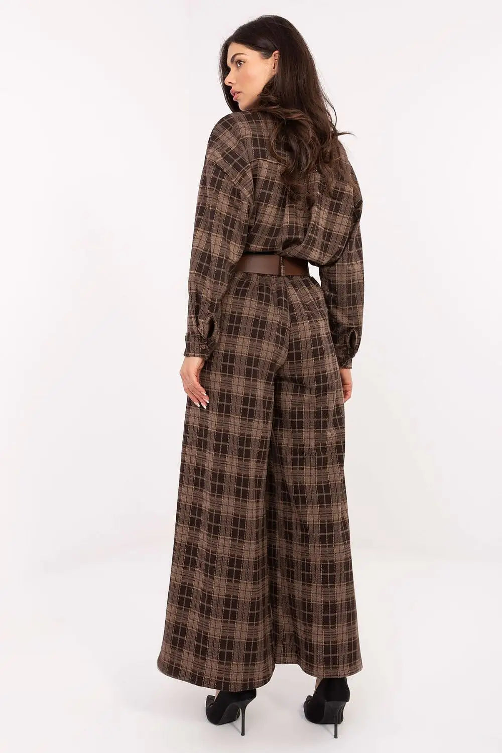 Pantaloni da donna larghi a quadri - 220033