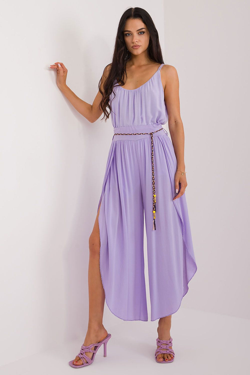 Viola / S Pantaloni da donna in 100% viscosa - 179021