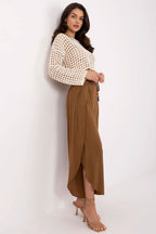 Marrone / S Pantaloni da donna in 100% viscosa - 179021